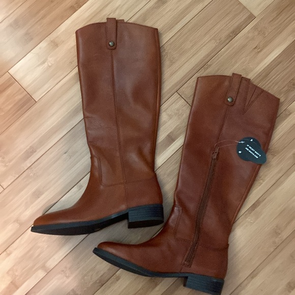 INC Women’s Fawne Genuine Leather Knee High Riding Boots NWT Women’s 7.5M Brown - Picture 5 of 9